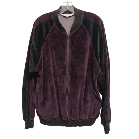 Authentic Christian Dior Zip Up Jacket Sz L Burgundy Party Elegant Sporty Golf - Picture 1 of 10